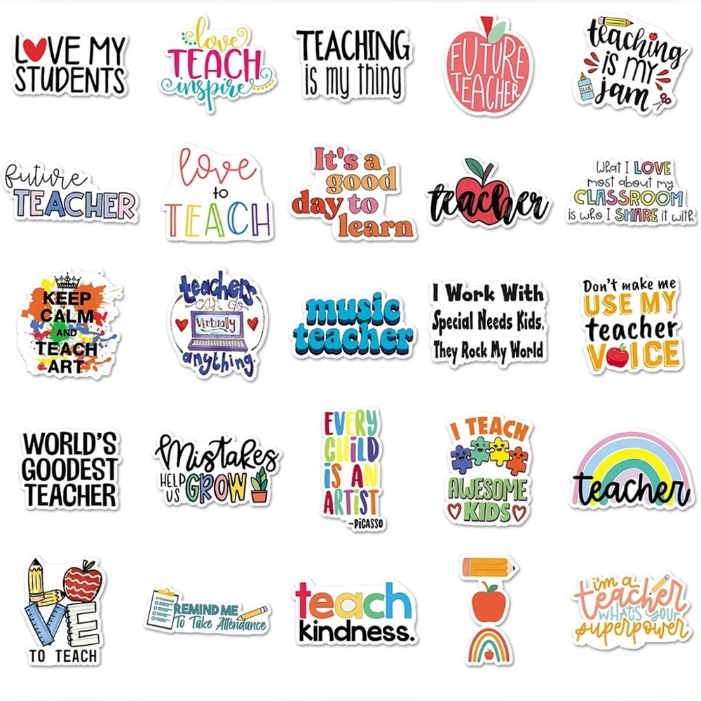 Teacher Stickers 50 Count NIP - Picture 4 of 8